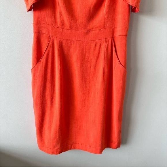 GUESS-COLD Shoulder Bright Orange Mini Dress (Size:Small) - Picture 13 of 16